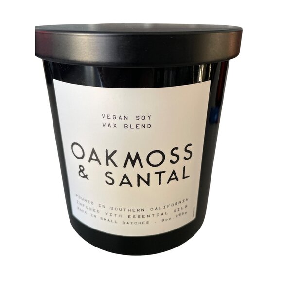 Leoben Candle Co Oakmoss & Santal 9 Oz 1 wick Vegan Soy Wax Blend Scented - Picture 2 of 6